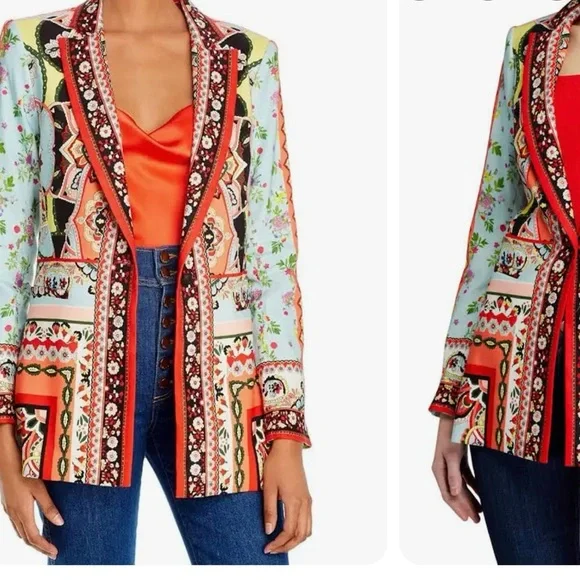 Alice & Olivia Nate Euphoria Colorful Women's Jacket/Blazer EUC size Small - Picture 6 of 6
